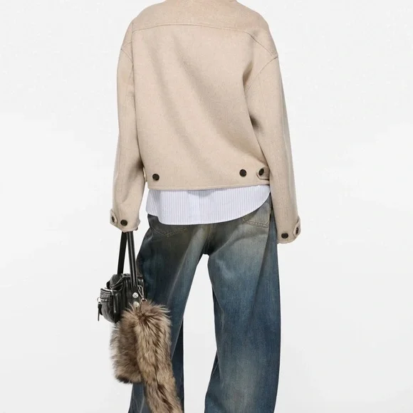 Acne Studios Wool cashmere Zip Jacket size 32 - Picture 13 of 14